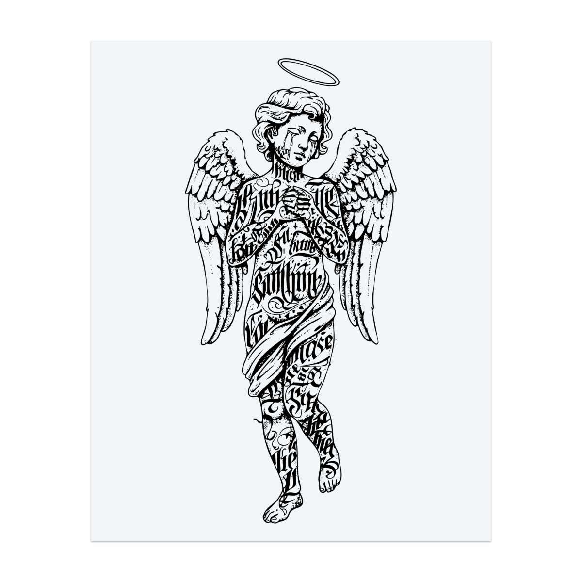 Tätowierter Engel INKON DE