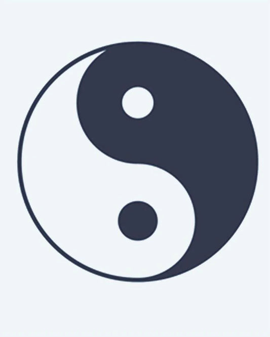 Yin Yang semi-permanent tattoo design by INKON – yang, symbol, balanced, harmony, duality illustration, 2 x 2 in (5x5cm), available at inkon.co