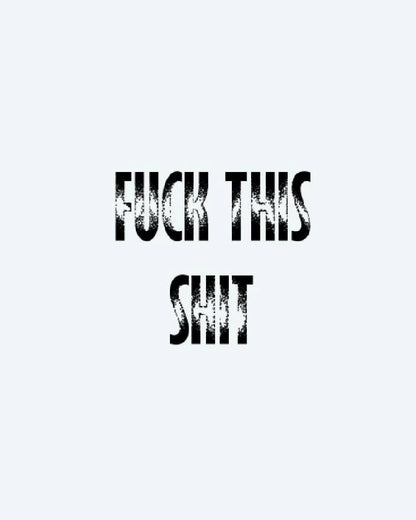 Distressed Expletive Quote semi-permanent tattoo design by INKON – heavily, distressed, stencil, typography, spells illustration, 2 x 2 in (5x5cm), available at inkon.co