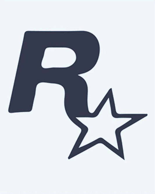 R Star Logo semi-permanent tattoo design by INKON – letter, star, emblem, recognizable, gaming illustration, 2 x 2 in (5x5cm), available at inkon.co