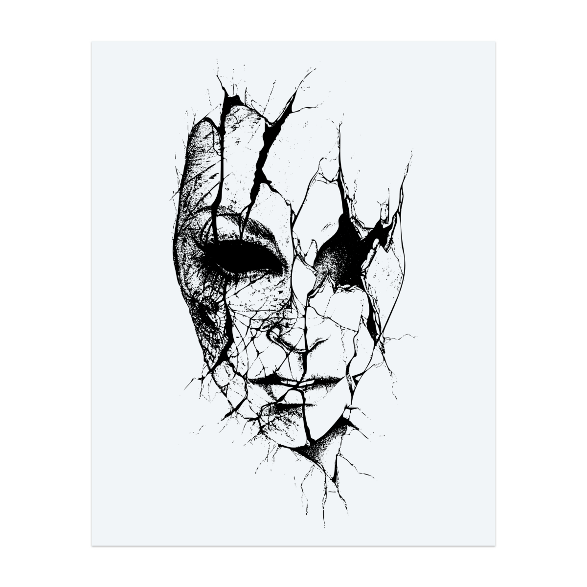 Gebrochene Maske INKON DE