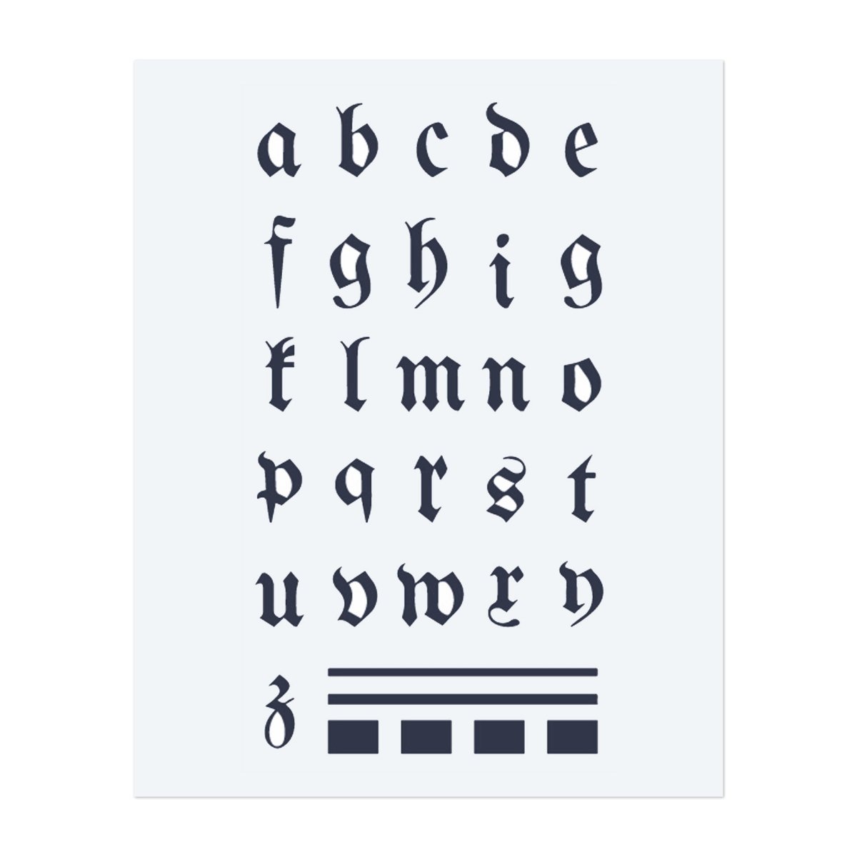 Gotisches Alphabet INKON DE
