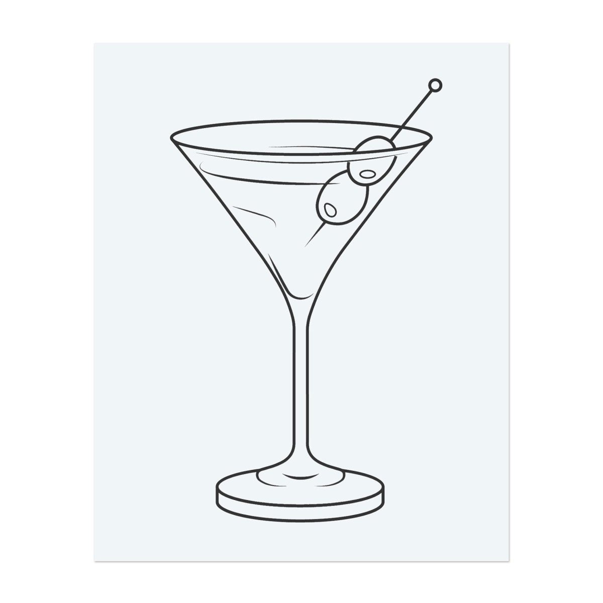 Martini - Glas - Umriss INKON DE