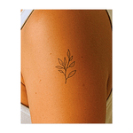 Minimalistisches botanisches Tattoo INKON DE