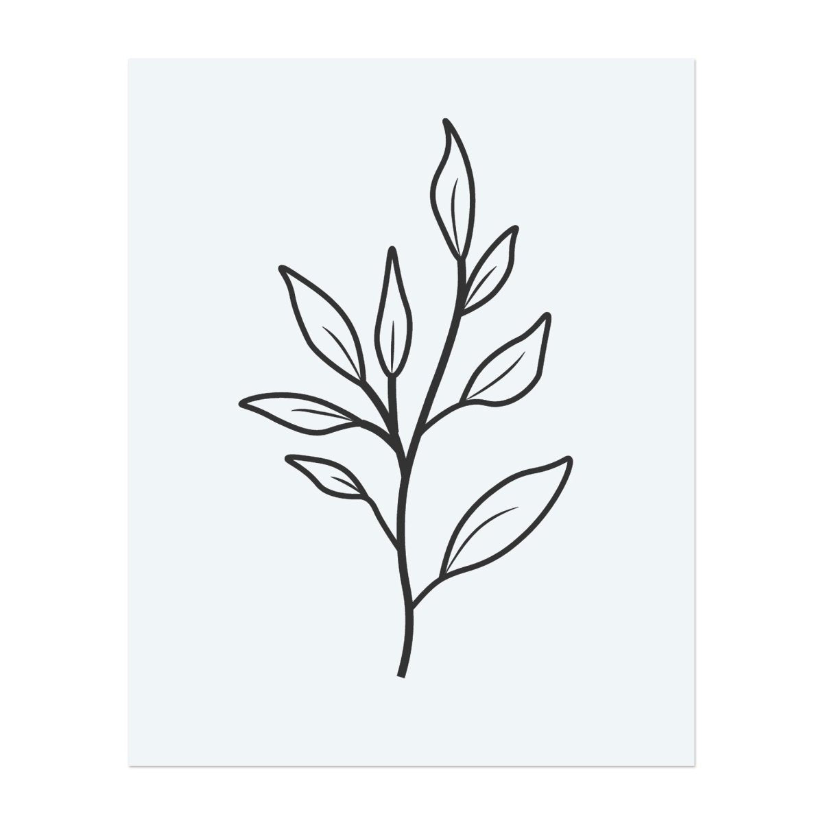 Minimalistisches botanisches Tattoo INKON DE